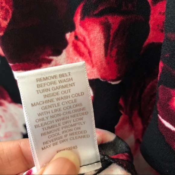 Eva Mendes for New York & Company Floral Dress - Black and Pink - Picture 8 of 8